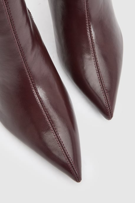 Yasmin Faux Leather High Stiletto Ankle Boots - Image 3