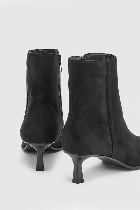 Harvie Faux Suede Low Stiletto Heel Ankle Boots - Image 2