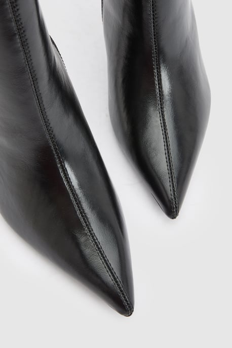 Yasmin Faux Leather High Stiletto Ankle Boots - Image 3