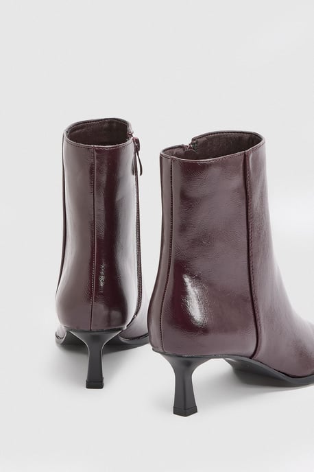 Harvie Faux Leather Low Stiletto Heel Ankle Boots - Image 2