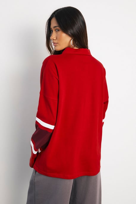Beverly Hills Graphic Oversized Rugby Top - Image 2