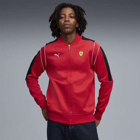 Men's Puma Ferrari Mt7 Track Jacket in Rosso Corsa - Image 3