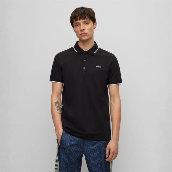 Men's Hugo Polo Shirt in Black 001 - Image 1