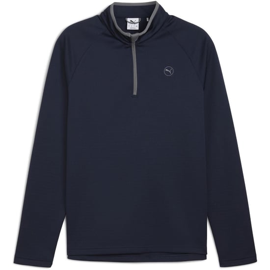 Men's Puma Waffle Fleece Pullover Jumper in Deep Navy - Image 1