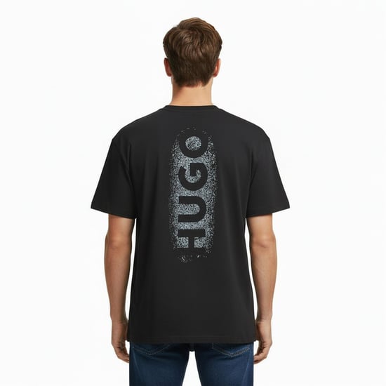 Men's Hugo Spray Tee in Black 001 - Image 4