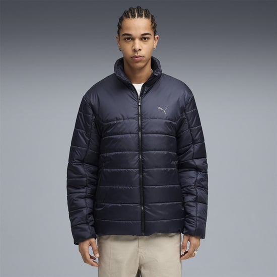 Men's Puma Padded Puffer Jacket in New Navy - Image 3