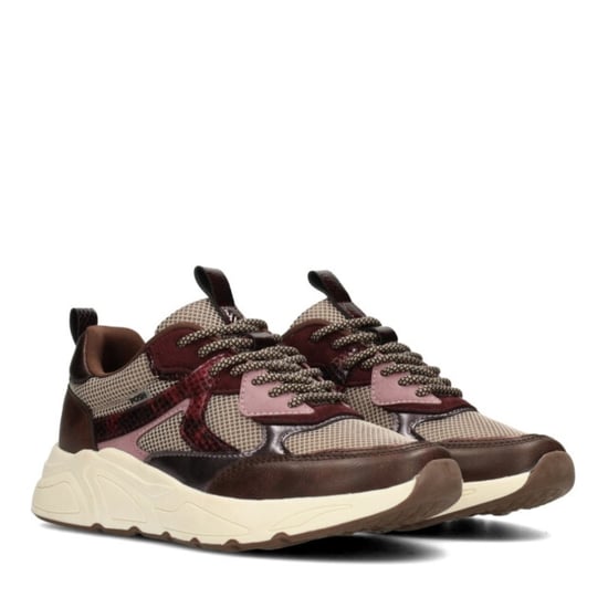 Poelman Ps kiki cherry taupe dk brown lage sneakers dames - Image 3