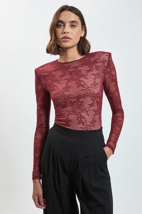 Lace Long Sleeve Bodysuit - Image 4