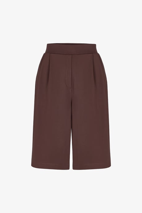 High-Waist Pleated Wide-Leg Shorts - Image 2