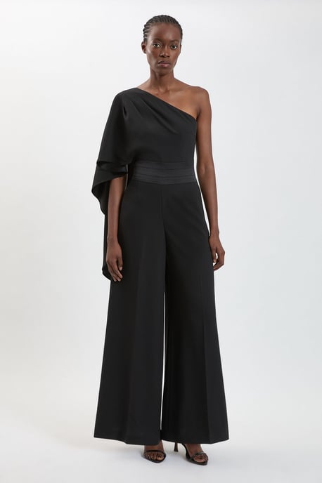 Satin Back Crepe Tailored Jumpsuit - Image 1