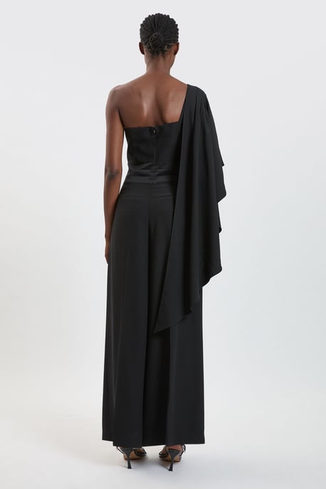 Satin Back Crepe Tailored Jumpsuit - Image 3