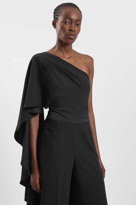 Satin Back Crepe Tailored Jumpsuit - Image 4