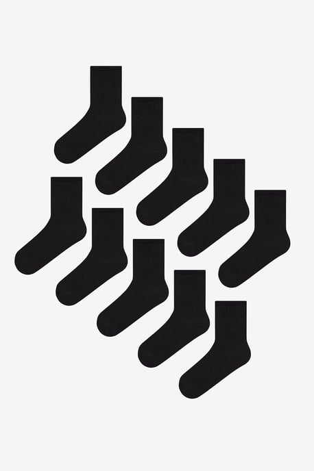 10-Pack Ribbed Crew Socks - Image 1