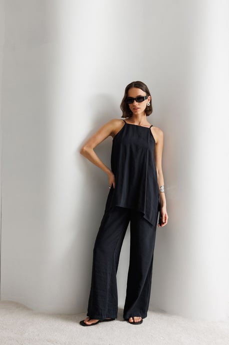 Brede-Pijpen Halter Jumpsuit - Image 2