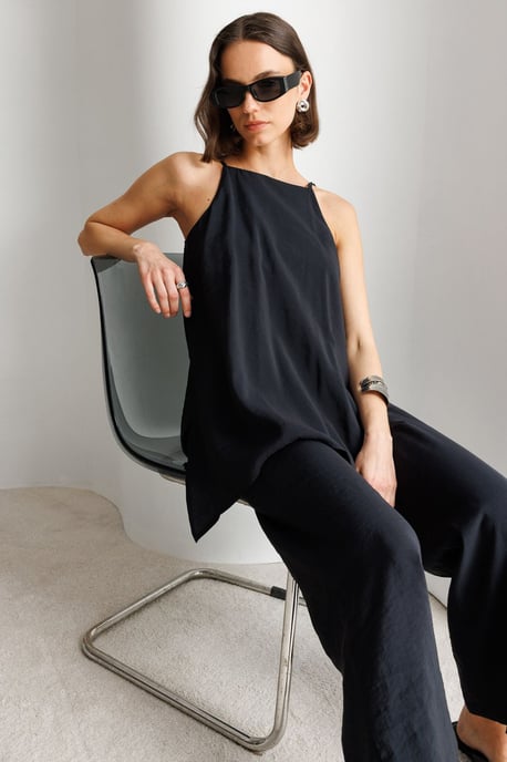 Brede-Pijpen Halter Jumpsuit - Image 4