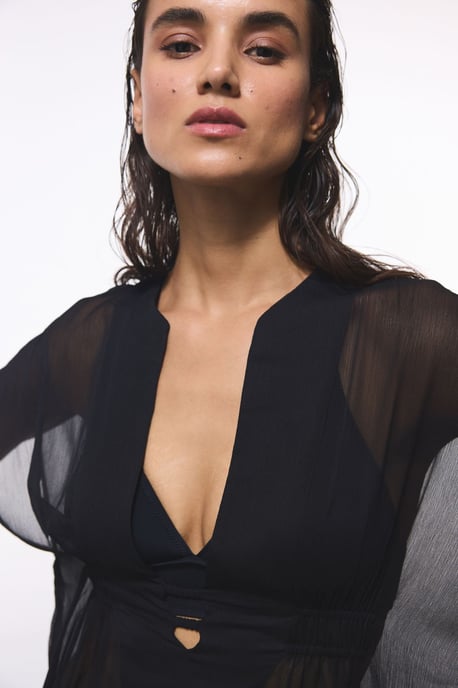 Transparent Mini Kimono Kaftan - Image 3