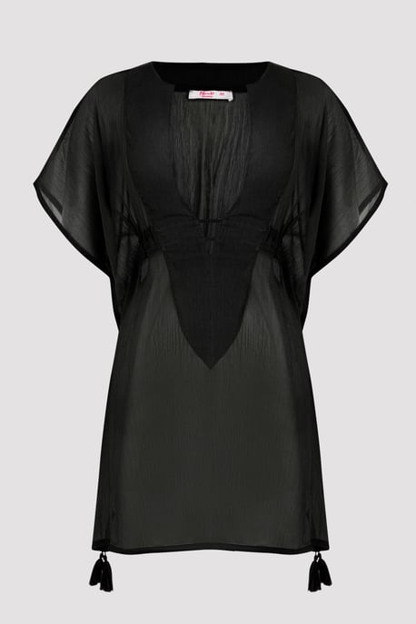 Transparent Mini Kimono Beach Cover-up - Image 5