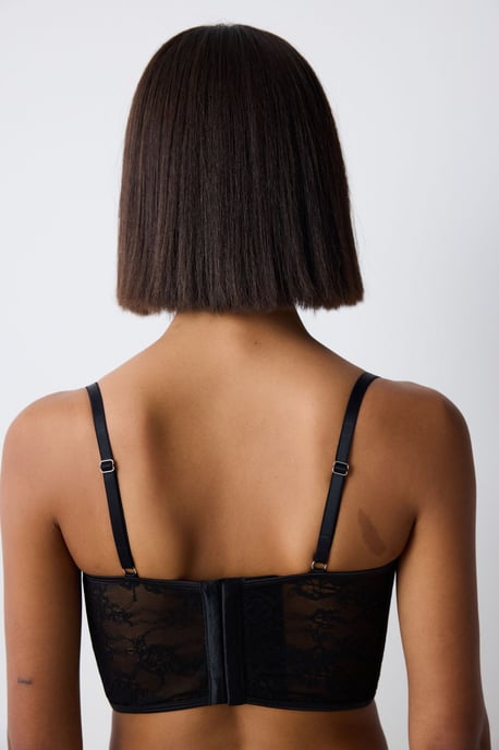 Tajt fyrkantig-hals korsett crop top - Image 5