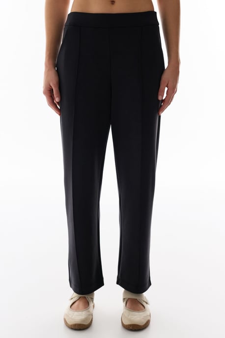 Mid-waist Oversized Straight-leg Jersey Trousers - Image 2