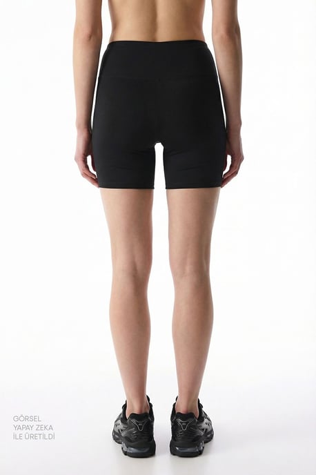 Högmidjade smala stickade shorts - Image 3