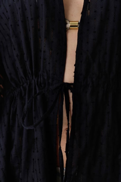 Overmaatse Geweven Katoenen Strandkimono - Image 4