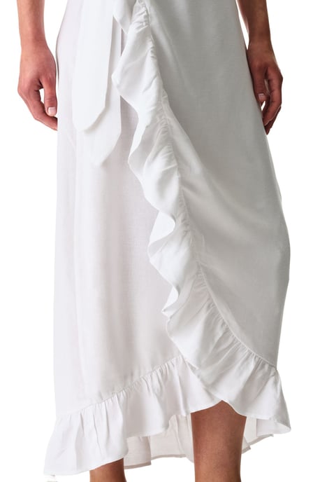 Oversized Cotton Linen Tie-Front Cover-Up - Image 3