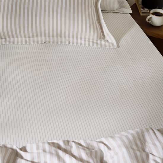 Yard Hebden Narrow Striped 100% Cotton Fitted Sheet - Image 2
