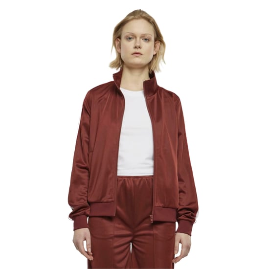 Urban Classics Dames/Dames Retro Track Jacket (Donker roest) - Image 1