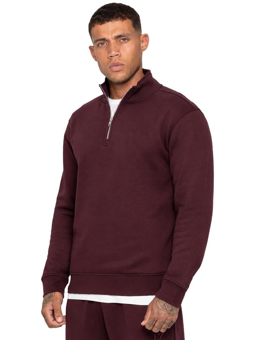 Enzo Milano | Heren Half Zip Sweatshirt - Image 1