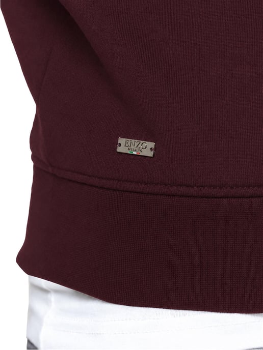 Enzo Milano | Heren Half Zip Sweatshirt - Image 3