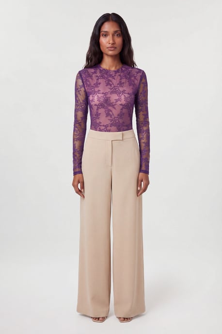 Lace Long Sleeve Bodysuit - Image 1