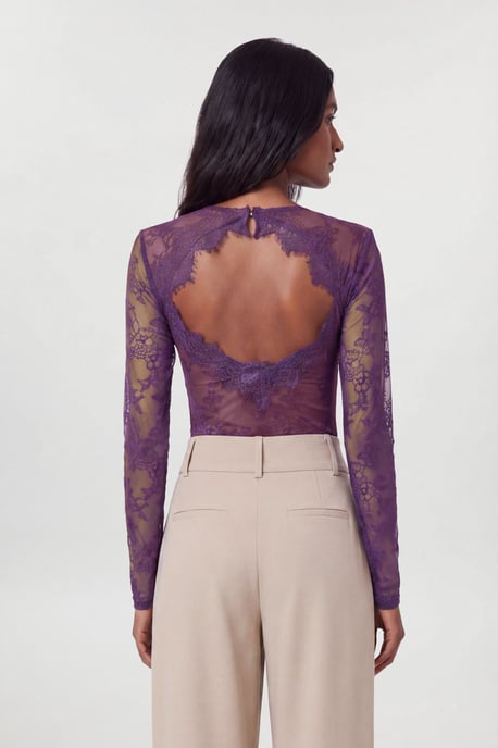 Lace Long Sleeve Bodysuit - Image 2