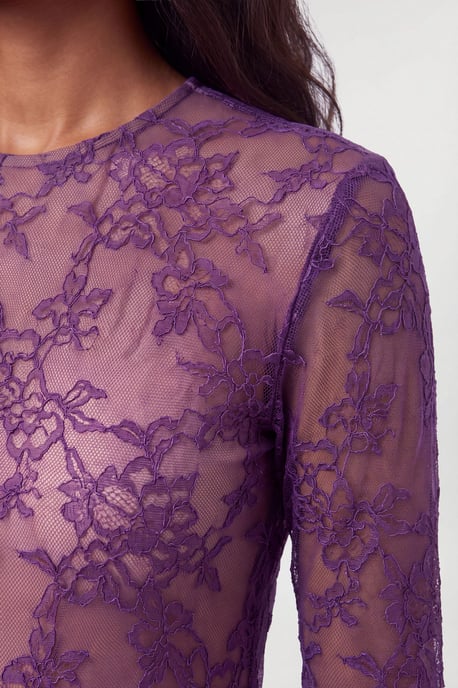 Lace Long Sleeve Bodysuit - Image 3