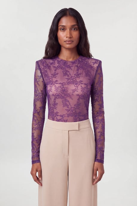 Lace Long Sleeve Bodysuit - Image 4