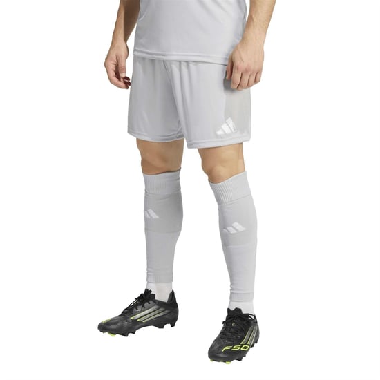 Men's adidas Football Shorts in Lght Grey/White - Image 3
