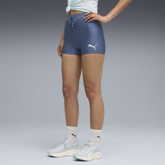 Women's Puma Raceday Ultraform 3 inch Short Tight Performance Running Shorts in Dark Indigo - Image 3