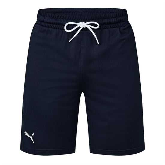 Men's Puma Hoops Team Practice Basketball Shorts in Navy - Image 1
