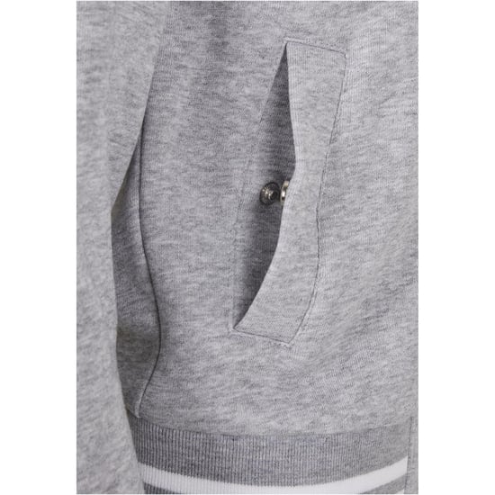 Urban Classics Dames/Dames College Organic Sweat Jacket (Grijs/Wit) - Image 3