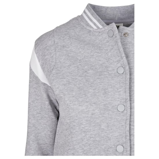 Urban Classics Dames/Dames College Organic Sweat Jacket (Grijs/Wit) - Image 4