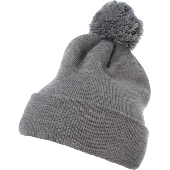 Flexfit Klassiekers Pom Pom gebreide muts met manchet (Heide Grijs) - Image 1