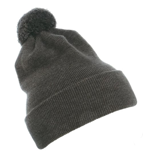 Flexfit Klassiekers Pom Pom gebreide muts met manchet (Heide Grijs) - Image 2