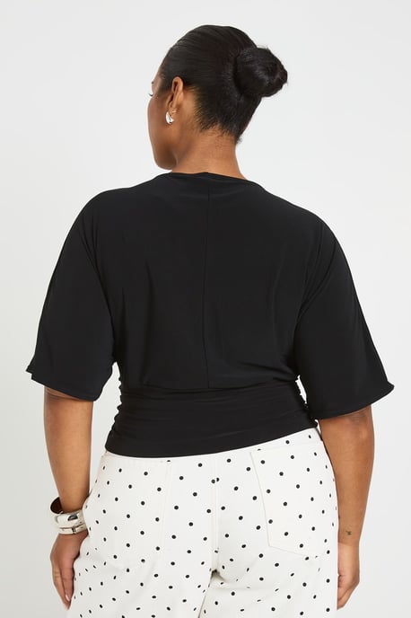 Plus Ruched Bat Wing Top - Image 2