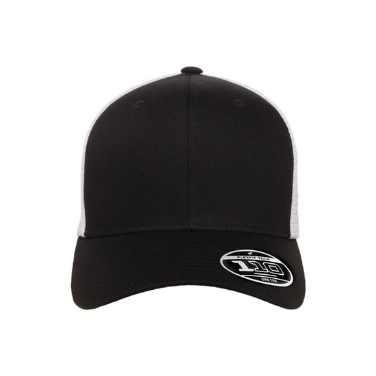Flexfit 110 Tweekleurige Mesh Trucker-cap (Zwart/Wit) - Image 3
