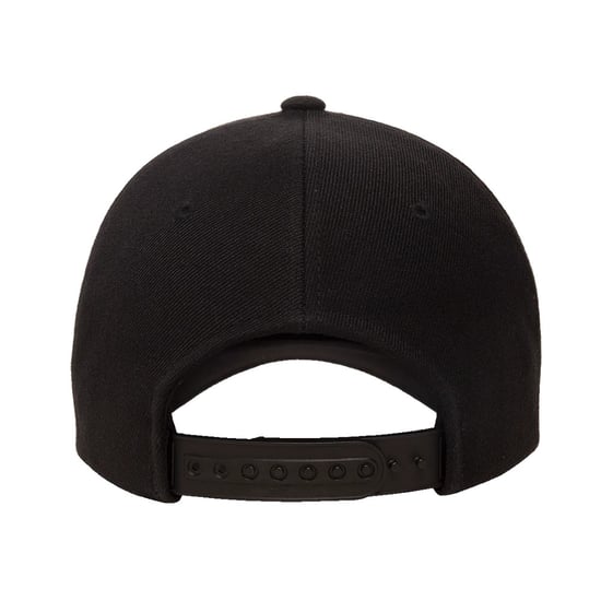 Flexfit YP Classics Gebogen 5 Paneel Snapback Cap (Zwart) - Image 2