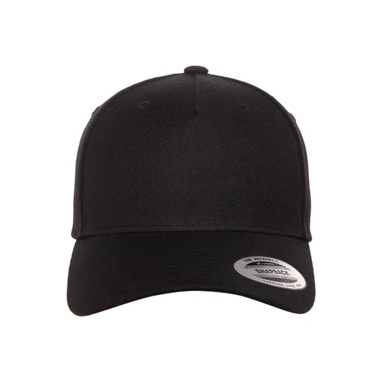 Flexfit YP Classics Gebogen 5 Paneel Snapback Cap (Zwart) - Image 3