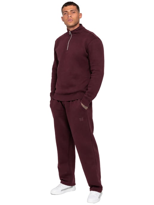 Enzo Milano | Mens Half Zip Sweatshirt Tracksuit Set - Image 3