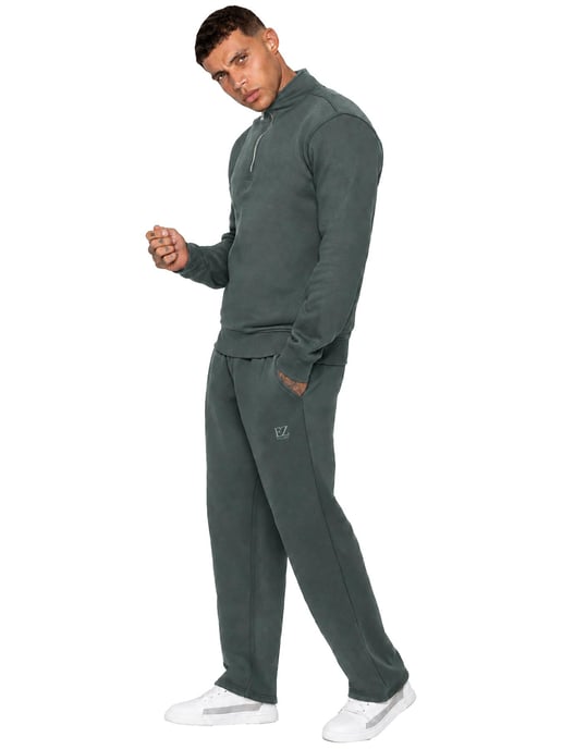 Enzo Milano | Mens Half Zip Sweatshirt Tracksuit Set - Image 3