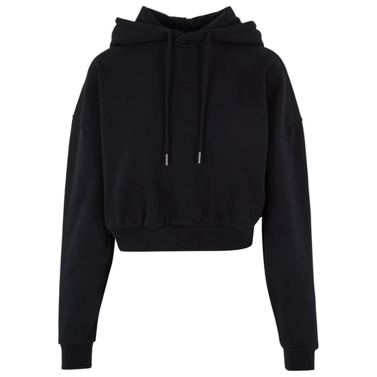Urban Classics Dames/Dames Zwaargewicht Korte Hoodie (Zwart) - Image 1