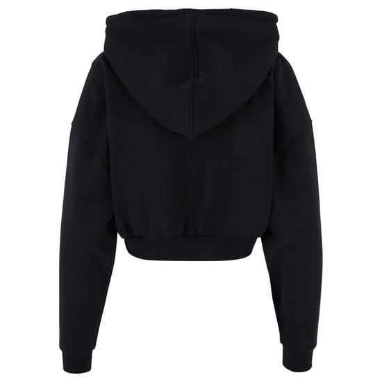 Urban Classics Dames/Dames Zwaargewicht Korte Hoodie (Zwart) - Image 2