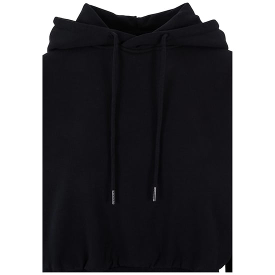 Urban Classics Dames/Dames Zwaargewicht Korte Hoodie (Zwart) - Image 3